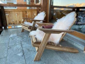 Μπαλκόνι ή βεράντα στο Duplex Spa Access in front of skislope by Jolidi