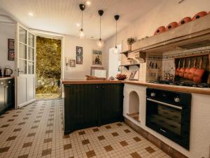 Η κουζίνα ή μικρή κουζίνα στο Chateau de la Vigne