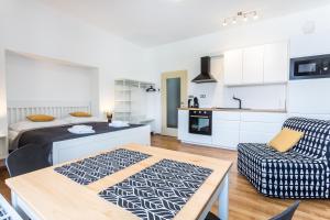 Kuchyň nebo kuchyňský kout v ubytování U Pivovaru - Apartments Boží Dar