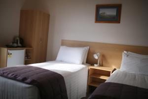 Postel nebo postele na pokoji v ubytování Masonic Hotel