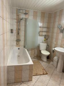 Koupelna v ubytování Amber Studio