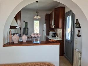 Η κουζίνα ή μικρή κουζίνα στο Milos Sun Villa