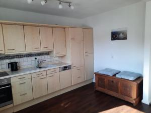 Kuchyň nebo kuchyňský kout v ubytování Ferienwohnung Mühlennest