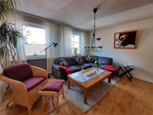 Posezení v ubytování Ferienwohnung Mühlennest