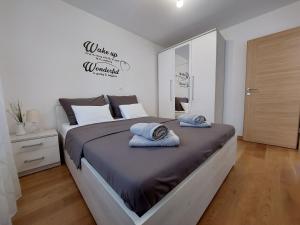 Posteľ alebo postele v izbe v ubytovaní Apartment Crikva