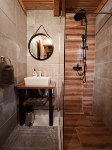 a bathroom with a sink and a mirror at Casa Mia Resort in Kupres +59 photos