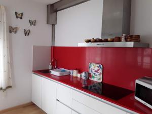 A kitchen or kitchenette at Cantos do Coido