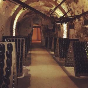 un tunnel vide dans une ancienne cave à vin dans l'établissement Studio confort calme centre de Reims Boulevard de la Paix, à Reims