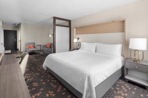 a hotel room with a bed and a television at Holiday Inn Hasbrouck Heights-Meadowlands by IHG in Hasbrouck Heights