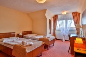 Voodi või voodid majutusasutuse Hotel Tábor toas