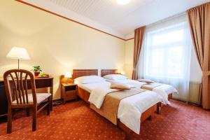 Voodi või voodid majutusasutuse Hotel Tábor toas
