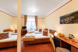 Voodi või voodid majutusasutuse Hotel Tábor toas