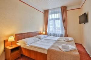 Voodi või voodid majutusasutuse Hotel Tábor toas
