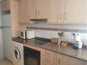 Kuchyň nebo kuchyňský kout v ubytování Apartaments Flamingo