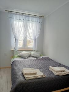 Ein Bett oder Betten in einem Zimmer der Unterkunft BRZOZOWY GAJ AGROTURYSTYKA