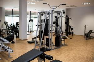 Posilňovňa alebo fitness centrum v ubytovaní Hotel Meeting