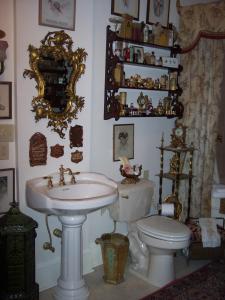 a bathroom with a sink and a toilet at Shadowlawn Bed and Breakfast in Columbus