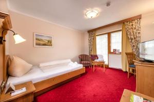Televízia a/alebo spoločenská miestnosť v ubytovaní Hotel Zauchenseehof