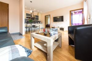 Kuchyň nebo kuchyňský kout v ubytování Apartamenty Izerskie