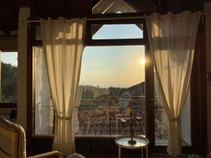 a room with a window with a view at The Stone Castle Boutique Hotel in Ağaçlı