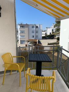 En balkon eller terrasse på Ferienwohnungen Bohner/Ferienwohnung Maria