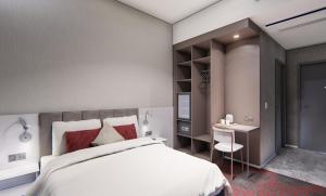 Katil atau katil-katil dalam bilik di SPARK HOTEL RESIDENCE KONYA