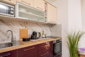 Küche/Küchenzeile in der Unterkunft Golden View Apartment