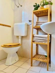 A bathroom at Family Peace Chalet Brinovska & Scenic Mt Views