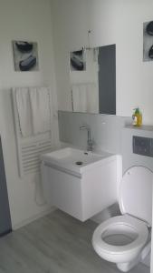 Koupelna v ubytování Chambre spacieuse, moderne et très confortable à Perros-Guirec