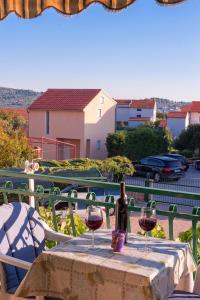 Balkón nebo terasa v ubytování Apartments Sara