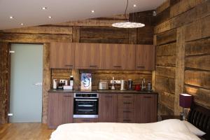 Kuchyň nebo kuchyňský kout v ubytování Altribute Studio w Sauna Secure Parking wifi 90mbs