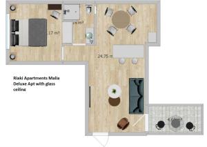 The floor plan of Riaki Apts