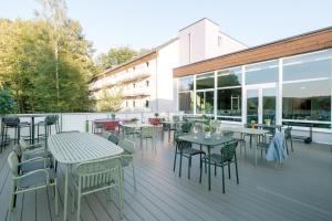 Restoran või mõni muu söögikoht majutusasutuses Hotel am Zoo