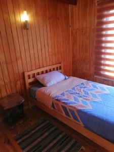 Postel nebo postele na pokoji v ubytování Cabaña piedra azul