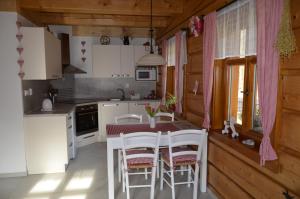 Kuchyňa alebo kuchynka v ubytovaní Apartmány u vlčích jam