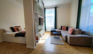 Posezení v ubytování SMARAGD Apartman