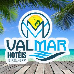 ein Logo für ein Hotel am Strand in der Unterkunft Pousada Valmar in Aracaju