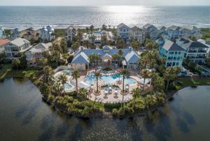 an aerial view of a resort with a swimming pool at 824 Cinnamon Beach, 3 Bedroom, Sleeps 8, Ocean Front, 2 Pools, Elevator in Palm Coast