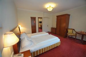 Postel nebo postele na pokoji v ubytování Hotel Goldener Löwe