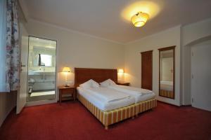 Postel nebo postele na pokoji v ubytování Hotel Goldener Löwe