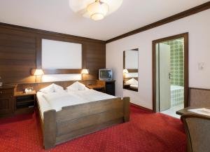 Postel nebo postele na pokoji v ubytování Hotel Goldener Löwe