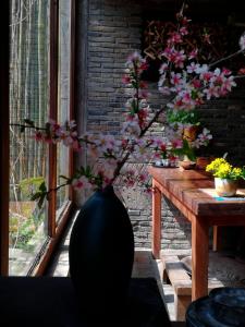 Garður fyrir utan WuYuan QiYe YanXiang Guesthouse