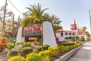 a sign for a restaurant in front of a building at Ocean Village Club E15 in Saint Augustine