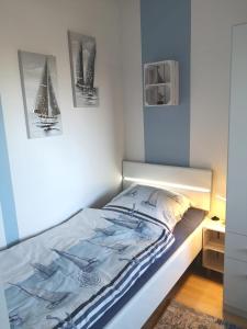 Postel nebo postele na pokoji v ubytování Ferienwohnung Asgard