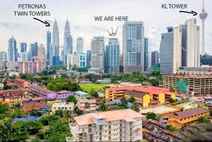 Nespecifikovaný výhled na destinaci Kuala Lumpur nebo výhled na město při pohledu z hostelu