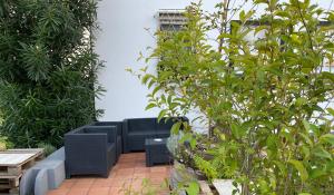 Prostor za sedenje u objektu Balabuska Rooms & Garden