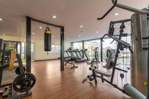 Fitness centrum a/nebo fitness zařízení v ubytování Hotel Da Flamingo