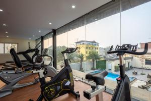 Fitness centrum a/nebo fitness zařízení v ubytování Hotel Da Flamingo