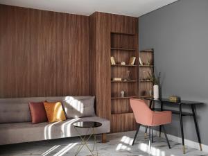 Ein Sitzbereich in der Unterkunft Athens City View Urban Suites