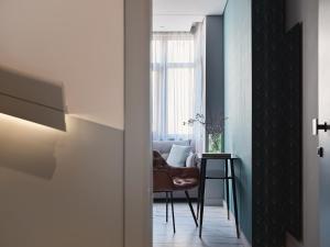 Ein Sitzbereich in der Unterkunft Athens City View Urban Suites